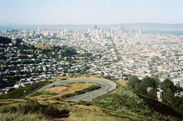 The long way down: film photograph by Ben Enbom, USA