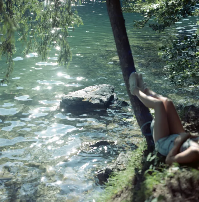 Riverbank: film photograph by Ben Enbom, USA