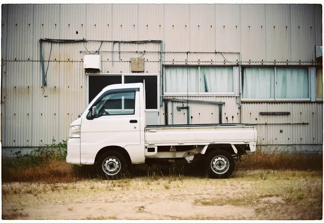 Kei truck: film photograph by Ben Enbom, Japan