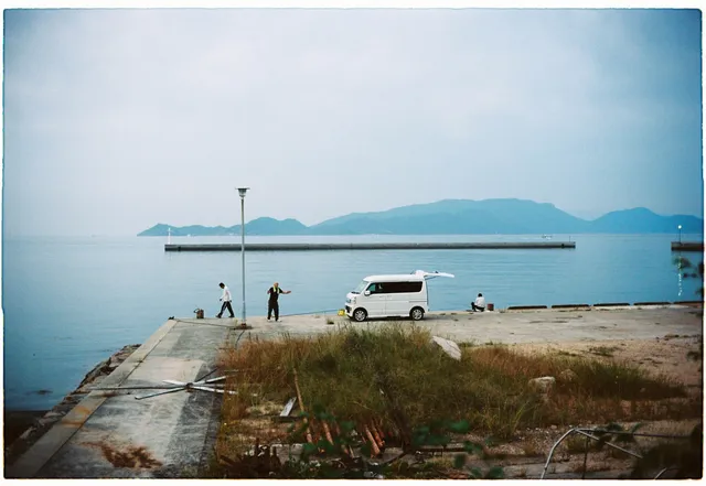 Harbor: film photograph by Ben Enbom, Japan