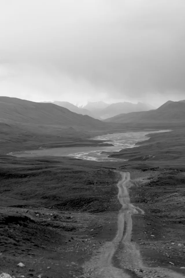 Track to the valley: digital photograph by Ben Enbom, Kyrgyzstan